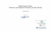 Washington State Fashion and Apparel Industry Cluster Study · Fashion and Apparel Cluster, including a cluster map displaying graphically the far-reaching connections of the industry