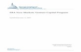 SBA New Markets Venture Capital Program · capital programs, including the now inactive New Markets Venture Capital (NMVC) program, to ... the Year 2000 Readiness Act, and S. 2407,