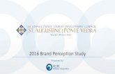 2016 Brand Perception Study - St. Johns County, FloridaThe St. Johns County Brand Perception Research was conducted among a professionally managed panel of residents living in the