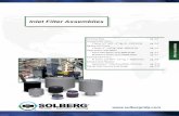 Inlet Filter Assemblies · Choosing the Best Filter for your Equipment Technical Data Inlet Filter Assemblies Element Maintenance Solberg elements should be replaced once the pressure