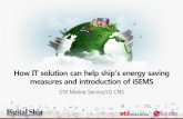 How IT solution can help ship’s energy saving …...10 4. Introduction of iSEMS Solution Concept iSEMS for Shore iSEMS for ship Integrated Monitoring Analysis service Operator Sales