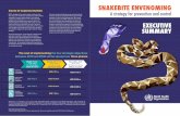 SNAKEBITE ENVENOMING - WHO€¦ · hospital care, to post-discharge rehabilitation – will help victims to resume healthy, productive lives. The strategy will be tested in 2019–2020