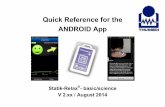 Quick Reference for the ANDROID App - THUMEDI · 2014-08-25 · Using the systems “back button” of your Android device the Statik-Relax App could be closed. Since this cancels