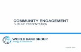 COMMUNITY ENGAGEMENT · 1. The importance of community engagement. 2. Design Planning Operation Financing / procurement Implementation / construction. Inadequate load assessment Poor