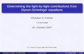 Determining the light-by-light contributions from Dyson ... · Determining the light-by-light contributions from Dyson-Schwinger equations Christian S. Fischer TU Darmstadt 25. October