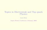 Topics in Electroweak and Top quark Physicsconferences.fnal.gov/aspen/2006/Talks/reina.pdf · 2015-12-02 · 150 175 200 mH [GeV] 114 300 1000 mt [GeV] m W [GeV] 68% CL ... A. Ferroglia,