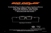 Installation & Operation Instructions For Big Dipper 51k Series … · 2018-12-26 · The Big Dipper system’s compact footprint allows installation directly at the source where