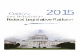 2015 FEDERAL LEGISLATIVE PLATFORM County of 20152015 FEDERAL LEGISLATIVE PLATFORM families, about 6,000 more families than baseline funding levels would provide, because of the flexibility