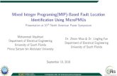 MixedIntegerPrograming(MIP)-BasedFaultLocation …power.eng.usf.edu/docs/papers/2018/presentations/MIP... · 2018-09-13 · The Overall Three-Phase MIP Problem Formulation minimize