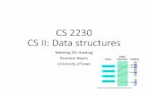 CS 2230 CS II: Data structureshomepage.cs.uiowa.edu/.../lecture-033-hashing.pdf · •Identify various data structures to implement a Set •Calculate the memory usage of hashing