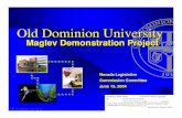 Old Dominion University - Nevada Legislature · 2010-04-26 · Old Dominion UniversityOld Dominion University 33 An ODU Perspective on Maglev Application • The U.S. transportation