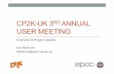 CP2K-UK 3RD ANNUAL2016_user_meeting:cp2... · 2016-12-14 · Support for Users • Training Events • Annual User Group Meetings • 7 days CP2K training during 2015/16 • Collaborations