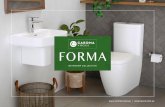 FORMA · for any bathroom renovation. Incorporating patented Caroma Cleanflush® technology, the Forma toilet range delivers increased hygiene and superior flush performance.” 03