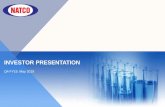 INVESTOR PRESENTATIONnatcopharma.co.in/.../NATCO_Investor-Presentation... · By accessing this Presentation, you are agreeing to be bound by the trading restrictions. It is for general