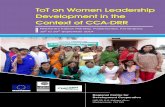 ToT on Women Leadership Development in the Context of ......ToT on Women Leadership Development in the Context of CCA-DRR women and women’s education. 8 We are active in protecting