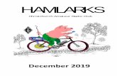 HAMLARKS · 2020-01-25 · Christchurch Amateur Radio Club. NZART Branch 05 . HAMLARKS December 2019 PAGE 2 . Branch 05 Club re-occurring events MAIN BRANCH MEETING First Wednesday