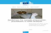 Guidelines for sample preparation procedures in GMO analysispublications.jrc.ec.europa.eu/repository/bitstream/JRC... · 2015-01-23 · Legal Notice This publication is ... (ISO 6498:2012),
