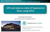 CFD and state-to-state of hypersonics flows using GPUsusers.ba.cnr.it/imip/cscpal38/HYMEP/lectures/Pascazio.pdf · GPU • Born for display rendering: Specialized libraries were developed