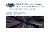2017 Penn State Actuarial Career Fair Brochure V5€¦ · The Penn State Actuarial Science Club is pleased to host the 2017 Penn State Actuarial Career Fair. We look forward to welcoming
