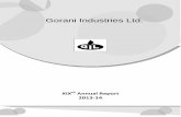 Gorani Industries Ltd.€¦ · Sandeep Kumar Jain Independent Director Rashi Joshi Independent Woman Director Auditor M/s. B.D. Sharda & Co. Chartered Accountants. Bankers Central