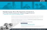 Defining the Business Impact of Performance Management · management tools that eliminate burdensome, manual performance processes. The average manager spends more than 200 hours