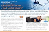 WHITE PAPER 10 Mistakes Companies Make When Outsourcing ...€¦ · While you certainly want to save some money, you cannot let that drive the decision-making process. Price will