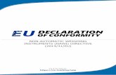 (2014/31/EU) INSTRUMENTS (NAWI) DIRECTIVE NON … Directive 2014_… · marking of non-automatic weighing instruments and documentation drawn up by manufacturers are available for