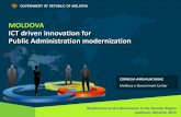MOLDOVA ICT driven innovation for Public Administration … Amihalachioae.… · JUNE 2011: CIO Council is set SEPT. 2011: Strategy for Technological Modernization of Governance JULY