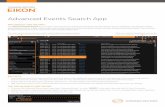 Advanced Events Search App - Thomson Reuters...TOP TIPS ON HOW TO USE THE APP • To access the Advanced Events search app, type “Advanced Events” or enter “ADVEV” in the search