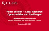 Panel Session Local Research Opportunities and Challenges Session Compiled Slides.pdf · Panel Session –Local Research ... 34.7% 32.7% 14.3% 20.4% 0% 5% 10% 15% 20% 25% 30% 35%