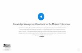 Knowledge Management Solutions for the Modern Enterprises · a learning program that helps your mission come true Knowledge Management Solutions for the Modern Enterprises. ... Workshop