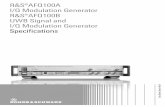 R&S®AFQ100A/B I/Q Modulation Generator · Version 04.00, February 2017 4 Rohde & Schwarz R&S®AFQ100A/ R&S®AFQ100B I/Q Modulation Generator Key features R&S®AFQ100A and R&S®AFQ100B