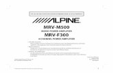 MRV-M500 - Alpine Europe · ALPINE MRV-M500/MRV-F300 68-21057Z96-B (EN/FR/ES) 1 OWNER’S MANUAL Please read this manual to maximize your enjoyment of the outstanding performance