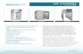 AIR SHOWERS - Clean Air Products shower brochure.pdf · Most air showers use the existing floor without a threshold and no door sweep. The space under the doors allows a small amount