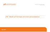 Bank of Georgia Investor Presentation May 2010 · JSC Bank of Georgia investor presentation. May 2010 Page 2 Introduction to Bank of Georgia The leading universal bank in Georgia