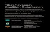 Tibet Advocacy Coalition 8 Tibet Advocacy Coalitionâ€™s lead organizations are International Tibet Network,
