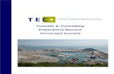 Tunnels & Tunnelling Experience Record · TEC v.o.f. Tunnel Engineering Consultants P.O. Box 28013 3828 ZG Amersfoort The Netherlands Office: Laan 1914 no 35 3818 EX Amersfoort The