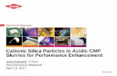 Cationic Silica Particles in Acidic CMP Slurries for ... · OPTIPLANE™ 2118 CMP Slurry Advantage –Low Scratch Defects DOW RESTRICTED 9 IC1000TM Pad VISIONPADTM 6000 Pad A 70%
