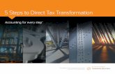 5 Steps to Direct Tax Transformation...5 Steps to Direct Tax Transformation Accounting for every step YOUR OPPORTUNITY IS WAITING PREPARE COLLECT UTILIZE DELIVER REFLECT INTRODUCTION