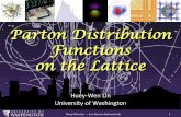 Parton Distribution Functions on the Latticet2.lanl.gov/seminars/slides/20140121_Hueywen.pdf · Global Momentum Analysis 10 § Many groups have tackled the analysis CTEQ, MSTW, ABM,