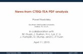 News from CTEQ-TEA PDF analysis · ¥ NNLO CTEQ global analysis (in progress) I Validation of O(α2 s) heavy-quark contributions to DIS is completed (details by M. Guzzi in the HQ