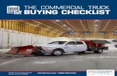 THE COMMERCIAL TRUCK BUYING CHECKLIST · THE COMMERCIAL TRUCK. BUYING CHECKLIST. 67567 South Main Street. Richmond, MI 48062. DriveEnvy.com • (888) 690-6104