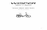 A Wisper eBike from just £1,249 | 0% Finance …€¦ · Web view2.1.5Check reflectors and lights if fitted, are functioning properly. 2.1.6 Make sure the battery is fully charged.