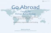 Faculty for Biology & Psychology · Go Abroad Faculty for Biology & Psychology Informative meeting on going abroad - Study trip & internship - Possibilities, organisation and funding