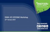 ENWL ICE ICP/IDNO Workshop Introduction · Earthing Policy Update Adoption Agreement Update NMS Ready Planned Supply Interruptions Assessment & Design Fees Panel Question & Answer