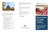 Aging Research Training Johns Hopkins University · Training in Aging-Related Cognitive Disorders This training program focuses on age-related cognitive and neurodegenerative disorders
