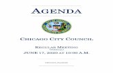 Council Agenda BINDER Cover 2020 Virtual · 17-06-2020  · AGENDA _____ CHICAGO CITY COUNCIL REGULAR MEETING (VIRTUAL) JUNE 17, 2020 AT 10:00 A.M. _____ CHICAGO, ILLINOIS _____ CHICAGO