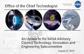 National Aeronautics and Office of the Chief Technologist · 4. Cybersecurity 2. Big Data Analytics . 2017-2018 Accomplishments •Transitioned Topic 1 •Conducted multiple interagency