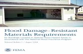 Flood Damage-Resistant Materials Requirements€¦ · substantial improvement of existing buildings in SFHAs. The base flood is used to delineate SFHAs on Flood Insurance Rate Maps