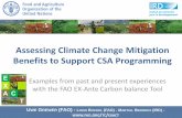 Assessing Climate Change Mitigation Benefits to Support ... · Assessing Climate Change Mitigation Benefits to Support CSA Programming UWE GREWER (FAO) - LOUIS BOCKEL (FAO) - MARTIAL